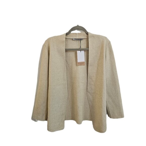NWT M.M. Lafluer The Woolf Jardigan Knit 3.0 Ivory Champagne Metallic XL - Picture 4 of 15